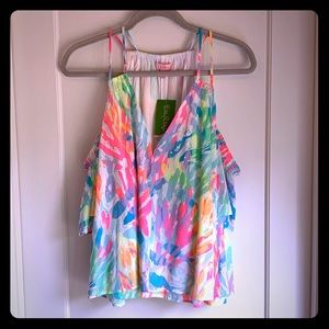 NWT Lilly Pulitzer Bellamie Top Sparkling Sands